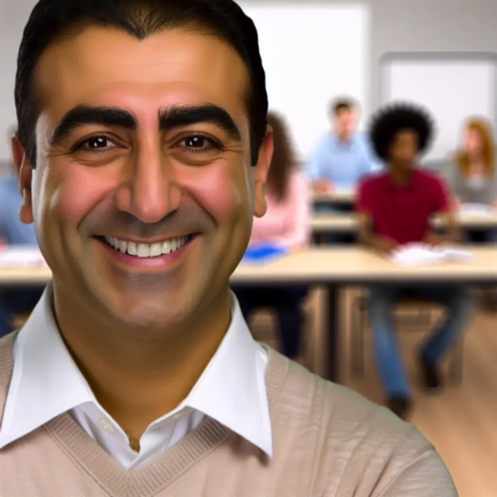 Mosolygó hallgató, aki elégedetten mesél angol tanulási élményeiről